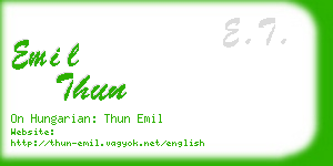 emil thun business card